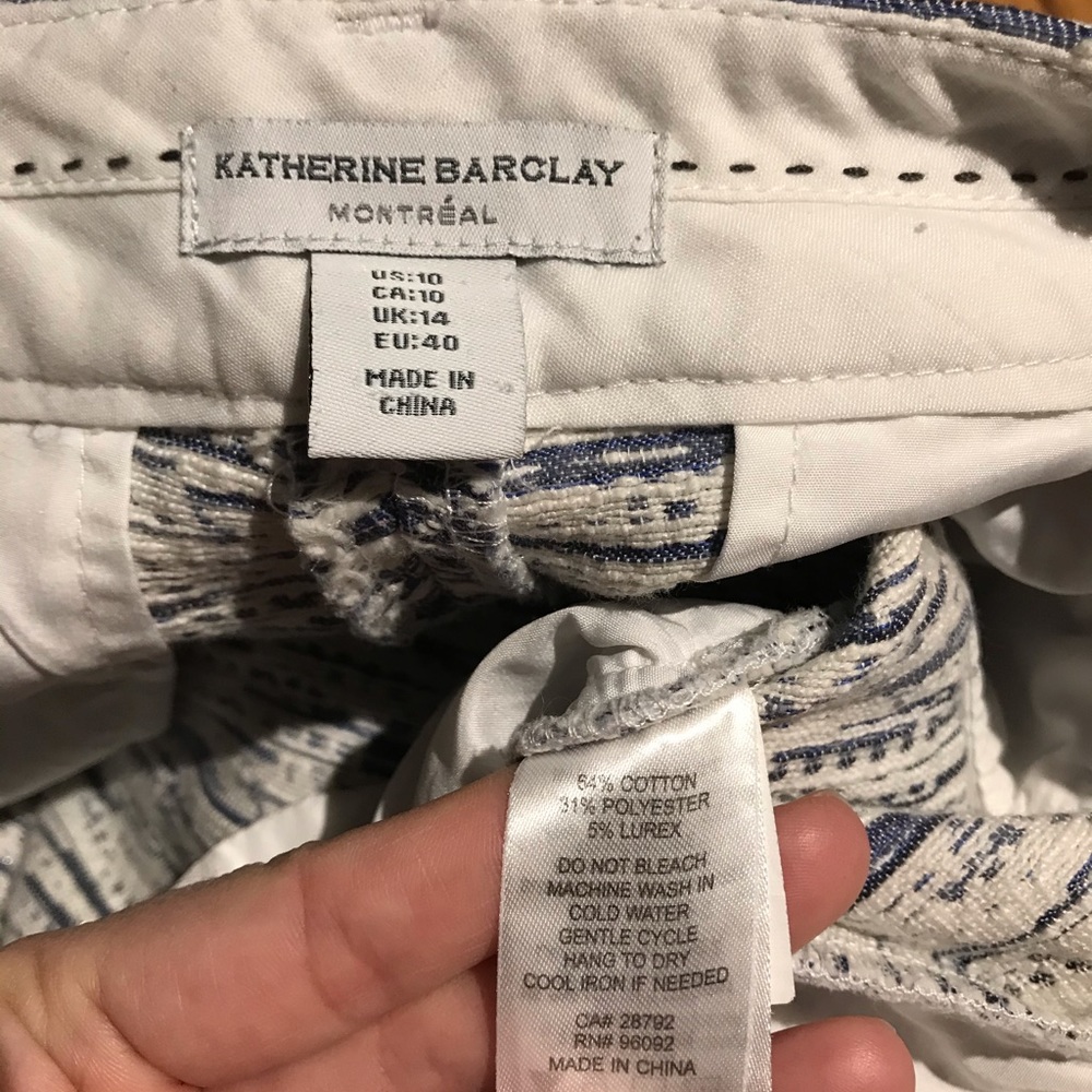 🎯NWOT Katherine Barclay Montreal Metallic tweed textured cotton multi shorts 10 - Picture 2 of 5